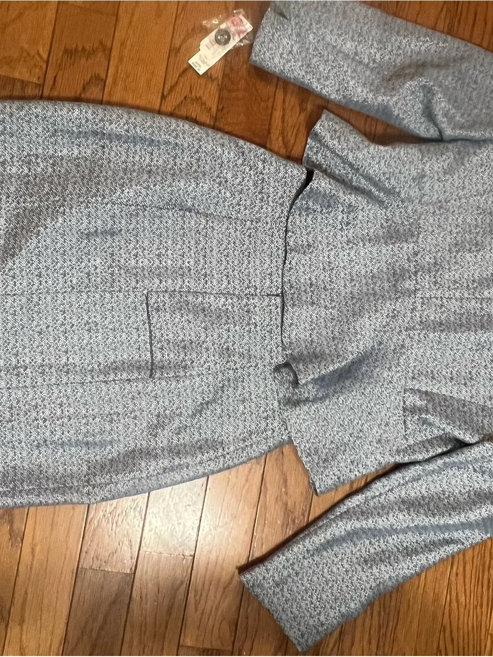 Women's Light Blue Patterned Skirt and Jacket Set